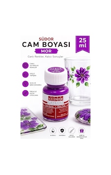 Cam Boyası Vitray Boyası 25 Ml 1 Adet Südor Su Bazlı Renkli Cam Vitray Boyası Sanat Hobi Mor Cam Boyası Vitray Boyası 25 Ml 1 Adet Südor Su Bazlı Renkli Cam Vitray Boyası Sanat Hobi Mor