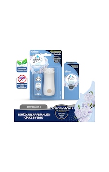 Glade Banyo Cihaz + 2'li Yedek Temiz Çarşaf Ferahlığı Oda Kokusu Glade Banyo Cihaz + 2'li Yedek Temiz Çarşaf Ferahlığı Oda Kokusu