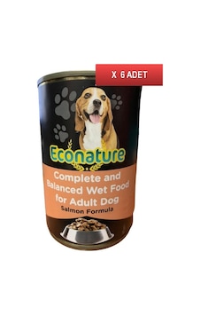 Econature Somon Etli Konserve Yetişkin Köpek Maması 6 x 400 G Econature Somon Etli Konserve Yetişkin Köpek Maması 6 x 400 G