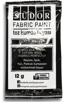 Südor Toz Kumaş Boyası 12Gr Siyah Südor Toz Kumaş Boyası 12Gr Siyah