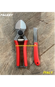 Falket Bağ Budama Makası Budama Makası Aşı Çakısı İtalyan Dövme Çelik 2li Set