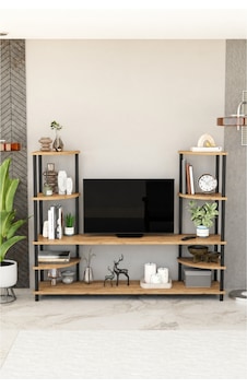 Neoline 150 Cm Tv Ünitesi Çok Raflı Modern Tv Sehpası - Meşe Meşe Neoline 150 Cm Tv Ünitesi Çok Raflı Modern Tv Sehpası - Meşe Meşe