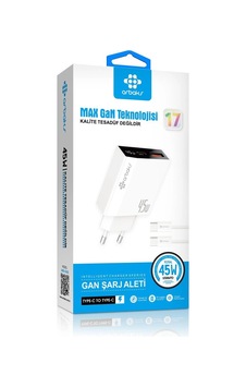 Dilaratrendhouse 45w Max Gan Type-c To Type-c Kablolu Şarj Aleti Beyaz Arb-ch02 Dlra Standart Dilaratrendhouse 45w Max Gan Type-c To Type-c Kablolu Şarj Aleti Beyaz Arb-ch02 Dlra Standart