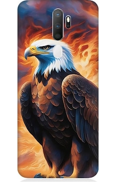Oppo A5 2020 Uyumlu Siyah Beyaz Kartal Desenli Silikon Kılıf Oppo A5 2020 Uyumlu Siyah Beyaz Kartal Desenli Silikon Kılıf