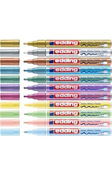 Edding 751 Parlak Boya Kalemi 1-2mm Yuvarlak Uç Beyaz Edding 751 Parlak Boya Kalemi 1-2mm Yuvarlak Uç Beyaz