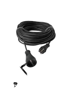 Topraklı Seyyar Uzatma Kablosu 30 M Siyah Topraklı Seyyar Uzatma Kablosu 30 M Siyah