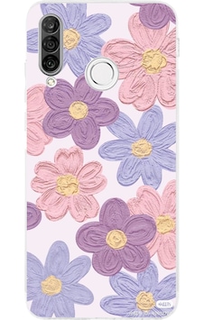 Huawei P30 Lite Uyumlu Renkli Papatyalar Sulu Boya Baskılı Silikon Kılıf Renkli Huawei P30 Lite Uyumlu Renkli Papatyalar Sulu Boya Baskılı Silikon Kılıf Renkli