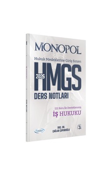 Hmgs İş Hukuku Ders Notları 3. Baskı Monopol Yayınları