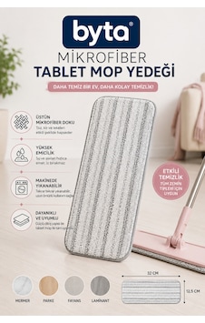 Mikrofiber Tablet Mop Yedeği 32 X 12,5 Cm Yıkanabilir Yedek Mop Bezi Mikrofiber Tablet Mop Yedeği 32 X 12,5 Cm Yıkanabilir Yedek Mop Bezi