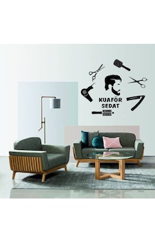 Erkek Kuaför Berberlere Özel Duvar Sticker Erkek Kuaför Berberlere Özel Duvar Sticker