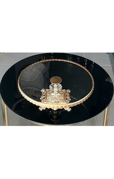 Dream Home Metal Kaideli Gold Yuvarlak Sunumluk Altın Dream Home Metal Kaideli Gold Yuvarlak Sunumluk Altın