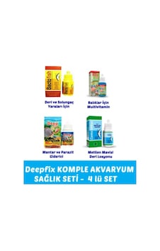 Deep Fix Akvaryum Balık Sağlık Bakım Seti - 4 Lü Set