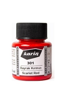 Karin Hat Mürekkebi 45Ml Bayrak Kırmızı 301 Karin Hat Mürekkebi 45Ml Bayrak Kırmızı 301