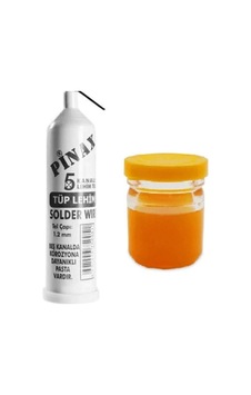 Hubrendy Çer Pinax Tüp Lehim Teli 25 Gr 1.2mm + Lehim Pastası - 40gr