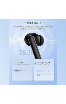 Qcy T13 Anc 4 Mikrofon Bluetooth 5.3 Kablosuz Kulaklık Siyah Aktif Gürültü Engelleyici Qcy T13 Anc 4 Mikrofon Bluetooth 5.3 Kablosuz Kulaklık Siyah Aktif Gürültü Engelleyici