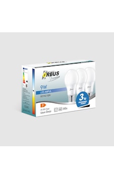 Orbus Premium Led Ampul 9w 3lü Paket Beyaz Işık E27 840lm Orbus Premium Led Ampul 9w 3lü Paket Beyaz Işık E27 840lm