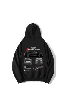 Brz Collection Unisex Oversize Rs6 Audi Rs6 Hoodie Siyah Brz Collection Unisex Oversize Rs6 Audi Rs6 Hoodie Siyah