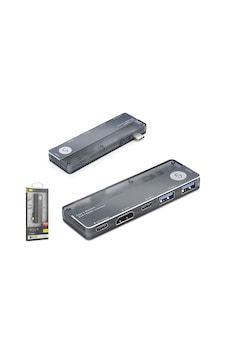 Büro Ev Ofis Cihazları İçin 5port 5bps Alümin 4k Typec3.1 Gen1 Hub Pd Hdmı Büro Ev Ofis Cihazları İçin 5port 5bps Alümin 4k Typec3.1 Gen1 Hub Pd Hdmı