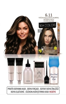 Sea Color Set Saç Boyası 6.11 Yoğun Küllü Koyu Kumral 2 Li +pratik Boya Kabı Sea Color Set Saç Boyası 6.11 Yoğun Küllü Koyu Kumral 2 Li +pratik Boya Kabı