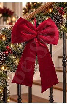 Yılbaşı Ağacı Süsü Bordo Kadife Fiyonk 55 Cm Diğer Yılbaşı Ağacı Süsü Bordo Kadife Fiyonk 55 Cm Diğer