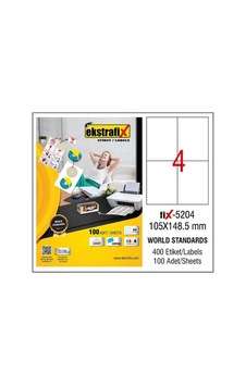 Extrafix Ekstrafix Lazer Etiket 105x148.5mm Fix-5204 8699071152040 Diğer Extrafix Ekstrafix Lazer Etiket 105x148.5mm Fix-5204 8699071152040 Diğer