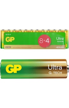 Gp Ultra G-tech AA İnce Kalem Pil Alkalin 12li Paket Gp Ultra G-tech AA İnce Kalem Pil Alkalin 12li Paket