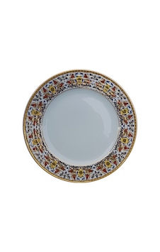 Armada Çini Prt 61 25 Cm Sarı Altın Yaldızlı Lale Karanfil Desen Armada Çini Prt 61 25 Cm Sarı Altın Yaldızlı Lale Karanfil Desen