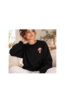Gıovera Premium Kadın Oversize Sweatshirt Sevimli Tavşan Baskılı Beyaz Bisiklet Yaka siyah Gıovera Premium Kadın Oversize Sweatshirt Sevimli Tavşan Baskılı Beyaz Bisiklet Yaka siyah