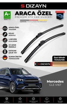 S-dizayn Mercedes Gle V167 Ön Cam Silecek Seti 2019 Üzeri Premium Araca Özel 65-55 Cm A+ Kalite Aocs