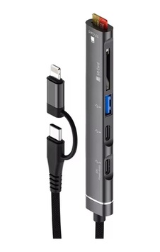 Çoklayıcı Adaptör 5in1 Apple iPhone Uyumlu İle Uyumlu Type-c/lightning To Usb A, Sd Card Tf Card MacBook Uyumlu Çevirici Adaptör Çok Portlu Çoklayıcı 5 İn 1 Usb Hub Otg-019e Siyah Sku: Zeusb0fg87hr2r Çoklayıcı Adaptör 5in1 Apple iPhone Uyumlu İle Uyumlu Type-c/lightning To Usb A, Sd Card Tf Card MacBook Uyumlu Çevirici Adaptör Çok Portlu Çoklayıcı 5 İn 1 Usb Hub Otg-019e Siyah Sku: Zeusb0fg87hr2r
