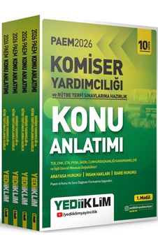 Yediiklim 2026 Paem Komiser Yardımcılığı Ve Rütbe Terfi Sınavlarına Hazırlık Konu Anlatımı Seti 4 Modül Yediiklim 2026 Paem Komiser Yardımcılığı Ve Rütbe Terfi Sınavlarına Hazırlık Konu Anlatımı Seti 4 Modül