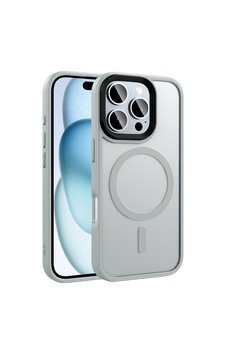 Apple Uyumlu iPhone 16 Pro Kılıf Mat Arka Yüzey Wireless Şarj Özellikli Zore Flet M-safe Kapak Gümüş Apple Uyumlu iPhone 16 Pro Kılıf Mat Arka Yüzey Wireless Şarj Özellikli Zore Flet M-safe Kapak Gümüş