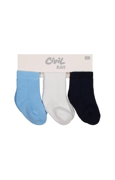 Civil Baby Basic Havlu 6- 3'lü Bebek Erkek Çorap Set - Standart Civil Baby Basic Havlu 6- 3'lü Bebek Erkek Çorap Set - Standart