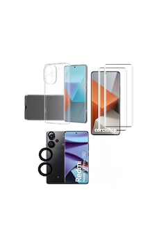 Xiaomi Redmi Note 13 Pro+ Plus Ekran Koruyucu Tam Kaplayan Nano + Silikon Kılıf + Kamera Koruyucu Şeffaf Xiaomi Redmi Note 13 Pro+ Plus Ekran Koruyucu Tam Kaplayan Nano + Silikon Kılıf + Kamera Koruyucu Şeffaf