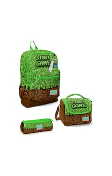 Coral High Kids Yeşil Kahverengi High Craft Desenli 3 Lü Okul Çanta Seti Set0123776 Kahverengi - Yeşil Coral High Kids Yeşil Kahverengi High Craft Desenli 3 Lü Okul Çanta Seti Set0123776 Kahverengi - Yeşil