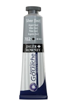 Daler Rowney Aquafine Guaj Boya Tüp 15ml Silver (Imit) 702 Silver