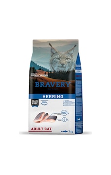Bravery Tahılsız Ringa Balıklı Yetişkin Kedi Maması 7 KG