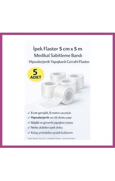 Gees Global İpek Flaster 5 Cm X 5 M 5 Adet Medikal Sabitleme Bandı Hipoalerjenik Yapışkanlı Cerrahi Flaster Gbzs Gees Global İpek Flaster 5 Cm X 5 M 5 Adet Medikal Sabitleme Bandı Hipoalerjenik Yapışkanlı Cerrahi Flaster Gbzs