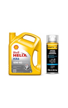 Shell Helix Hx6 Motor Yağı 10w-40 4 Litre + Klima Bombası 200 ML Shell Helix Hx6 Motor Yağı 10w-40 4 Litre + Klima Bombası 200 ML