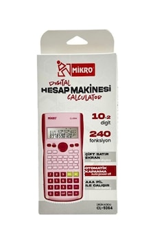 Mikro Digital Fonksiyonlu Hesap Makinesi 10+2 Hane Pembe Cl-9364 Mikro Digital Fonksiyonlu Hesap Makinesi 10+2 Hane Pembe Cl-9364