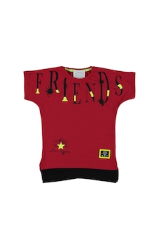 Liay Moda Frıends Baskılı Kız Çocuk Tişört Kırmızı Liay Moda Frıends Baskılı Kız Çocuk Tişört Kırmızı
