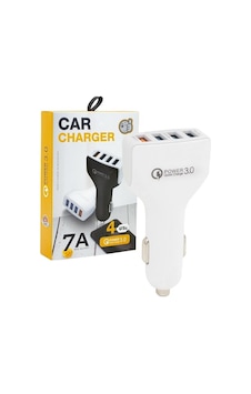 4 Usb'li Hızlı Şarj Destekli Oto Çakmaklık Şarj Cihazı