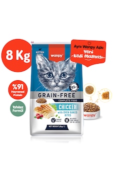 Wanpy Tahılsız Tavuklu Yavru Kedi Maması 8 Kg Wanpy Tahılsız Tavuklu Yavru Kedi Maması 8 Kg