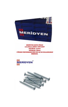 Meridyen Sunta Vidası 3,5x30 Mm Çinko 1000 Adet