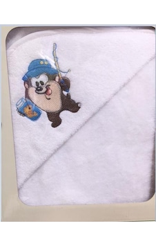 Özdilek Tazmanya Nakışlı Bambu Bebek Yenidoğan Havlusu Beyaz Özdilek Tazmanya Nakışlı Bambu Bebek Yenidoğan Havlusu Beyaz