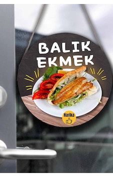 Balık Ekmek Tabelası El Yapımı Tek Taraflı Ahşap Askılı Dükkan Tablo & Sokak Lezzeti Dekoru, 30 X 50 Cm Balık Ekmek Tabelası El Yapımı Tek Taraflı Ahşap Askılı Dükkan Tablo & Sokak Lezzeti Dekoru, 30 X 50 Cm