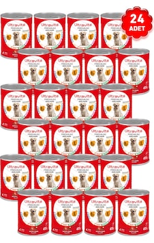 Ultravita Premium Yüksek Proteinli Kuzulu Konserve Yetişkin Köpek Maması 24 x 415 G Ultravita Premium Yüksek Proteinli Kuzulu Konserve Yetişkin Köpek Maması 24 x 415 G