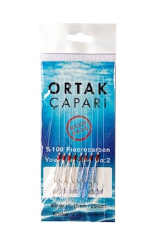 Ortak Çapari Youvella İğne 8 Köstek %100 Fluorocarbon Çapari Mavi Beyaz Uv Ortak Çapari Youvella İğne 8 Köstek %100 Fluorocarbon Çapari Mavi Beyaz Uv