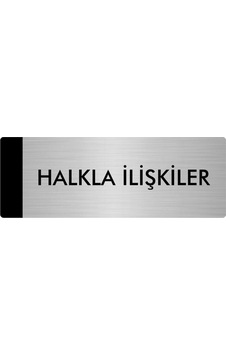 Metal Yönlendirme Levhası, Departman Kapı Isimliği Halkla İlişkiler 5x20 Cm Gümüş Renk Metal Yönlendirme Levhası, Departman Kapı Isimliği Halkla İlişkiler 5x20 Cm Gümüş Renk
