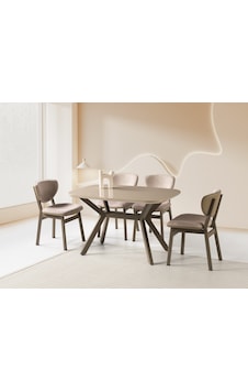 Venedik Cappuccino Mdf Lak Panel Açılır Mutfak Masa Takımı 80 130cm Venedik Cappuccino Mdf Lak Panel Açılır Mutfak Masa Takımı 80 130cm
